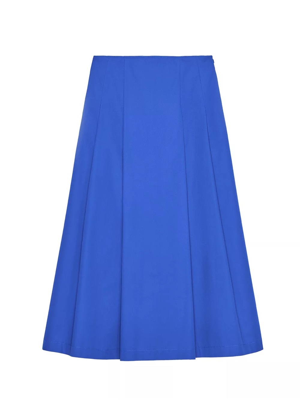 Zara Electric Blue A-Line Midi Skirt